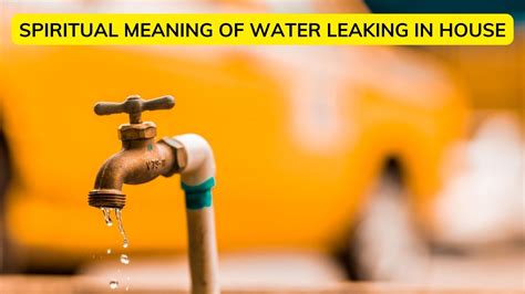 spiritual meaning of water leaking in house|Spiritual Meaning Of Water Problems In House